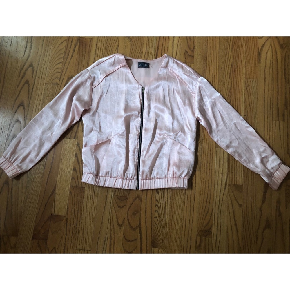 ASTR | Silky Pink Bomber Jacket Size: M